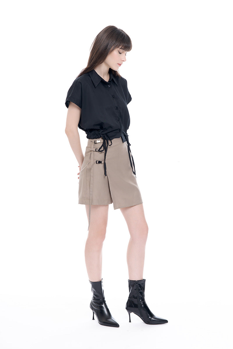 Buckle 15 Mini Skort In Brown