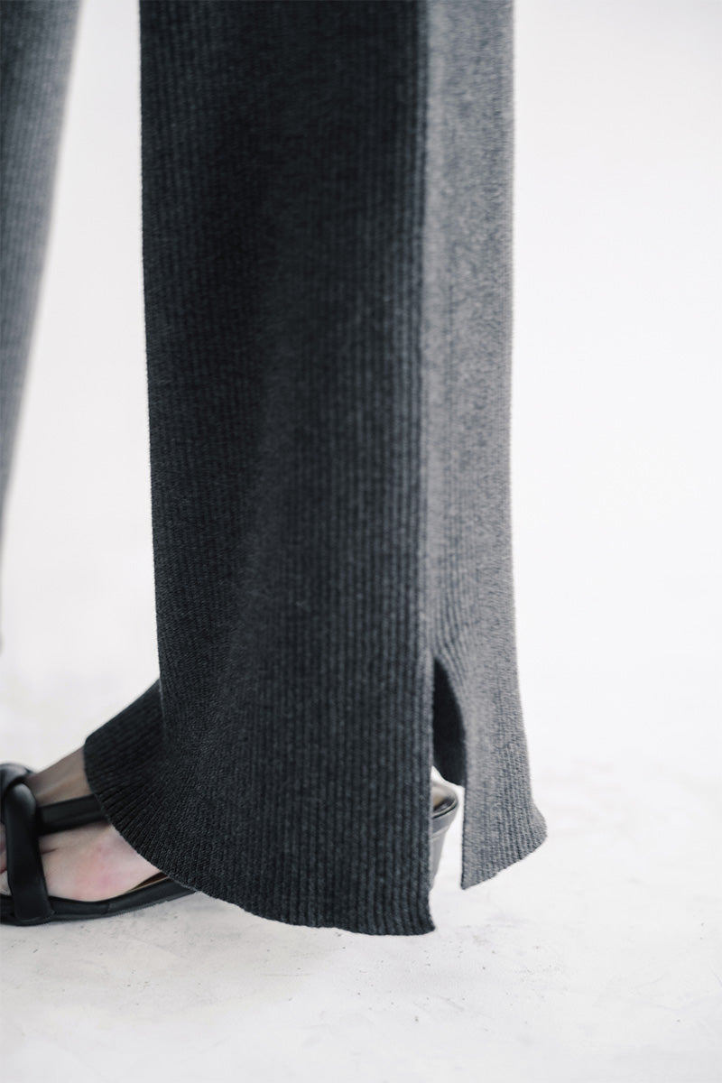 Essential Knit Long Pants In Dark Grey