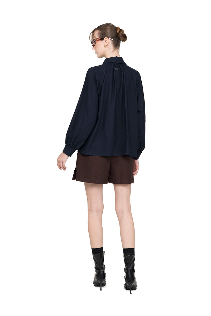 Spread Collared Shirt In Midnight Blue