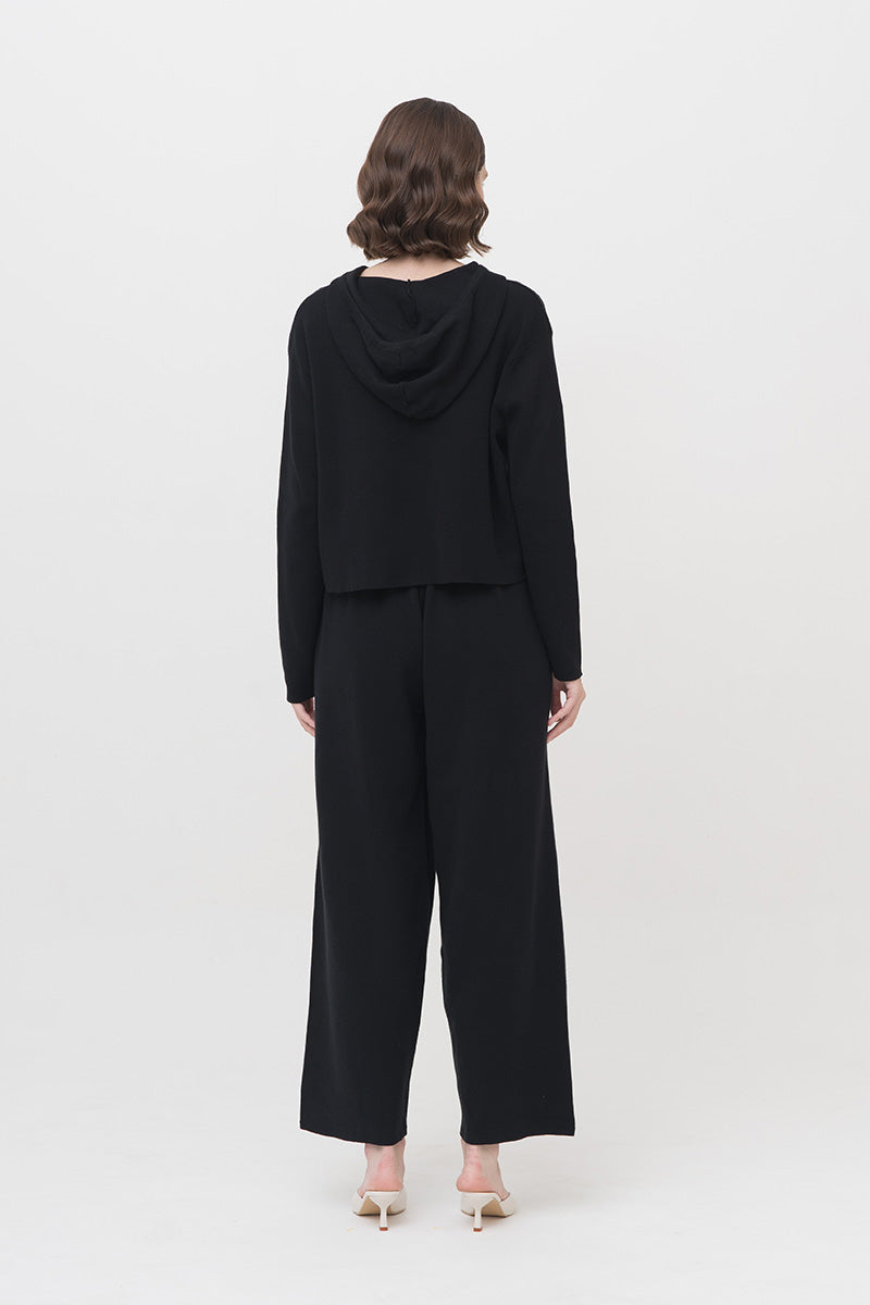 Essential Cotton-Jersey Hoodie In Black
