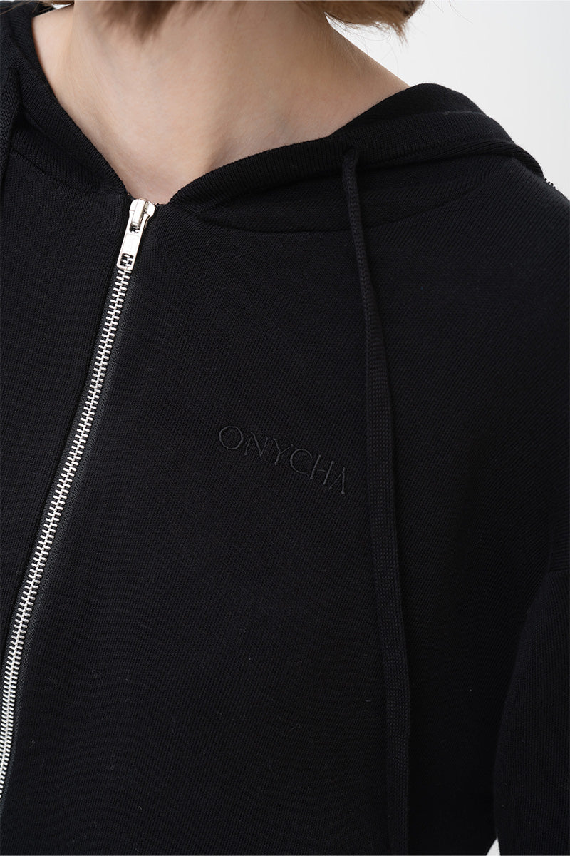 Essential Cotton-Jersey Hoodie In Black
