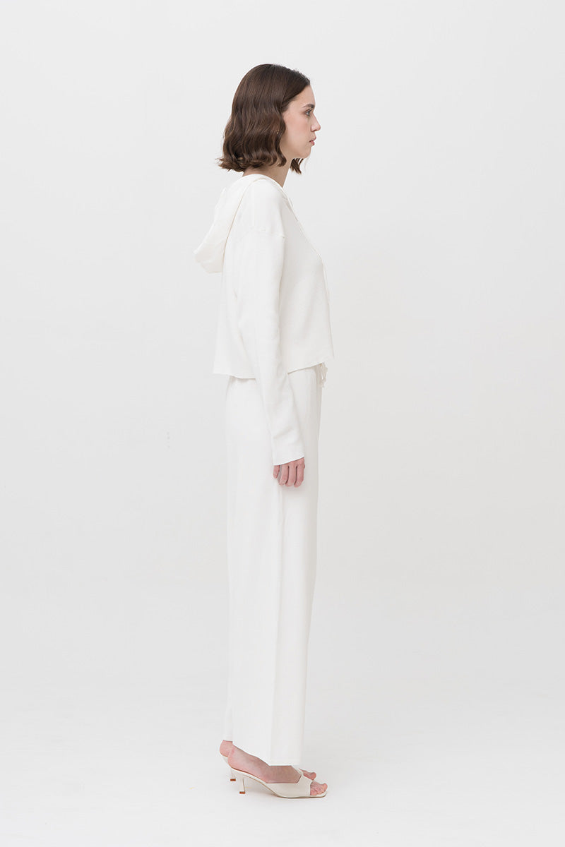 Essential Cotton-Jersey Hoodie In Ivory