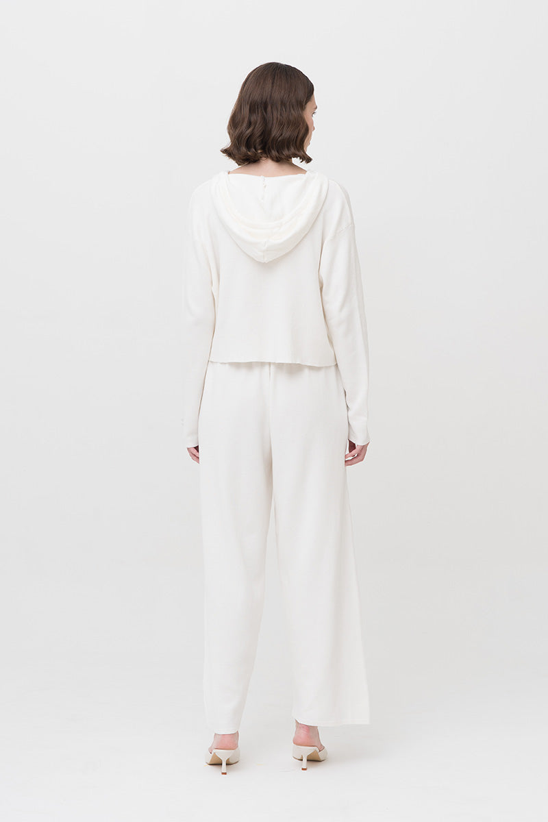 Essential Cotton-Jersey Hoodie In Ivory