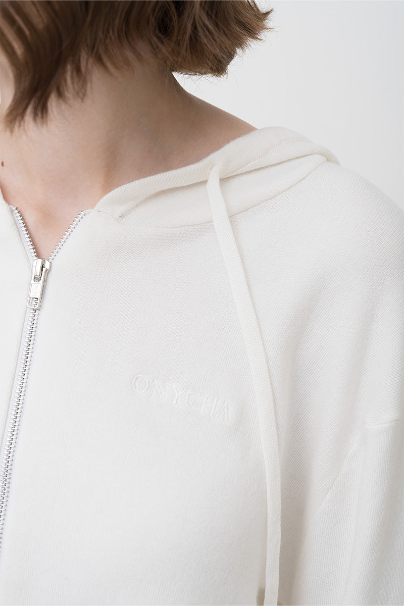 Essential Cotton-Jersey Hoodie In Ivory