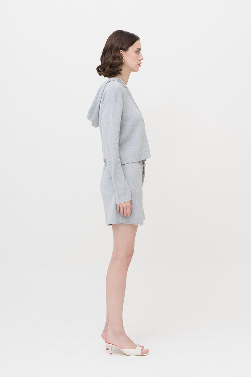 Essential Cotton-Jersey Hoodie In Light Grey