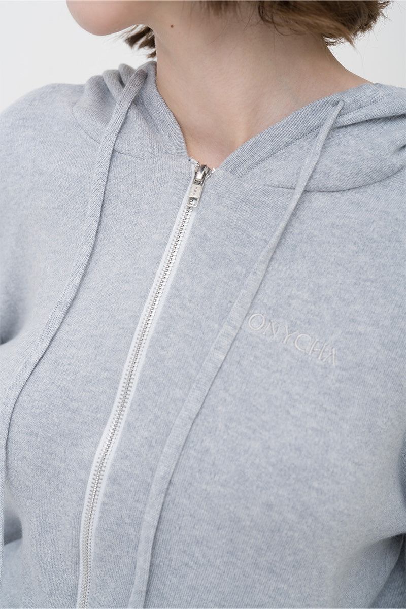 Essential Cotton-Jersey Hoodie In Light Grey