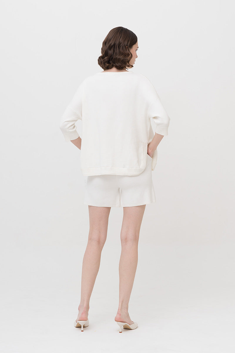 Essential Cotton-Jersey Shorts In Ivory