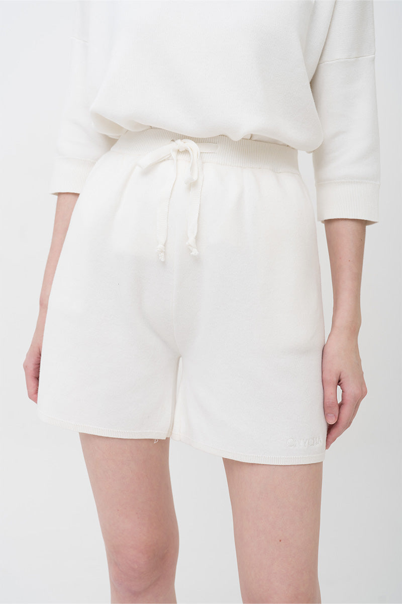 Essential Cotton-Jersey Shorts In Ivory