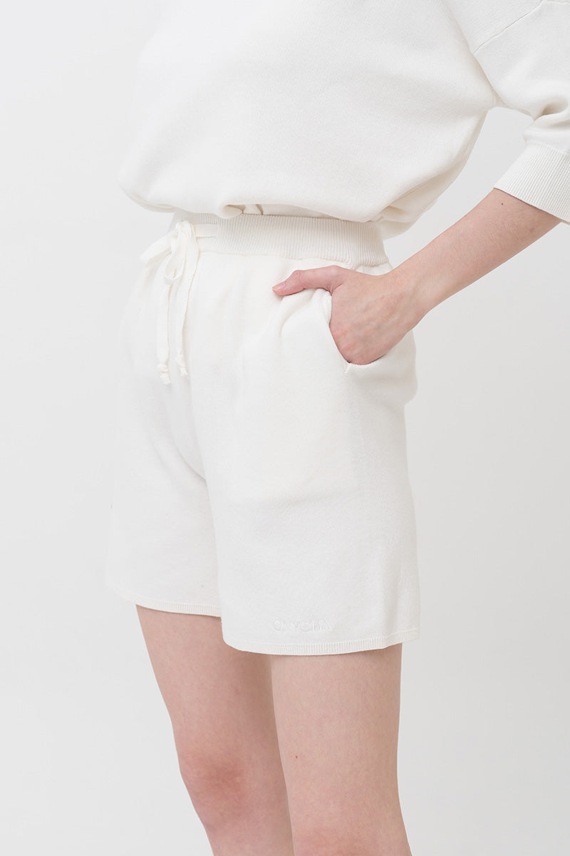 Essential Cotton-Jersey Shorts In Ivory