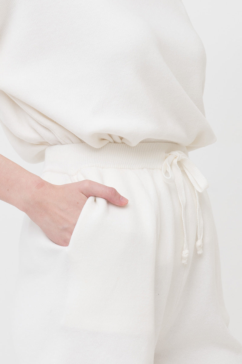 Essential Cotton-Jersey Shorts In Ivory