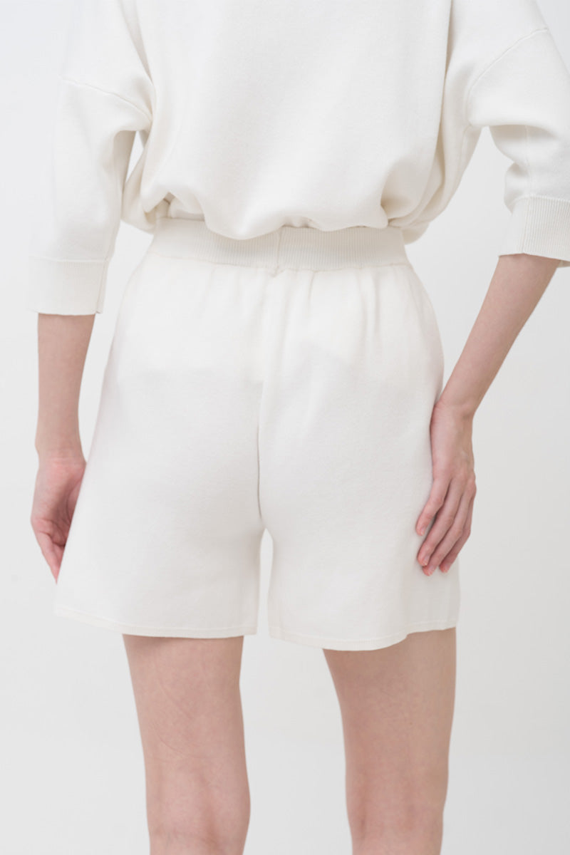 Essential Cotton-Jersey Shorts In Ivory
