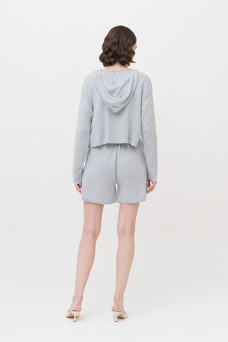 Essential Cotton-Jersey Shorts In Light Grey