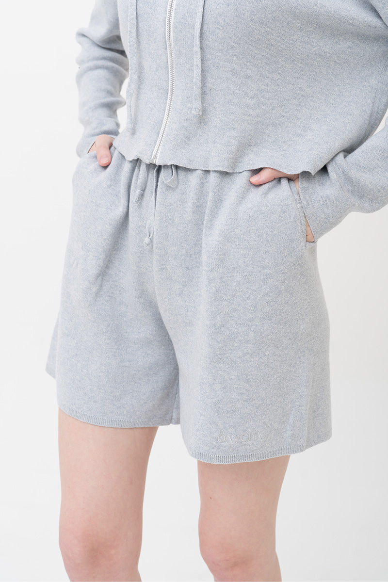 Essential Cotton-Jersey Shorts In Light Grey