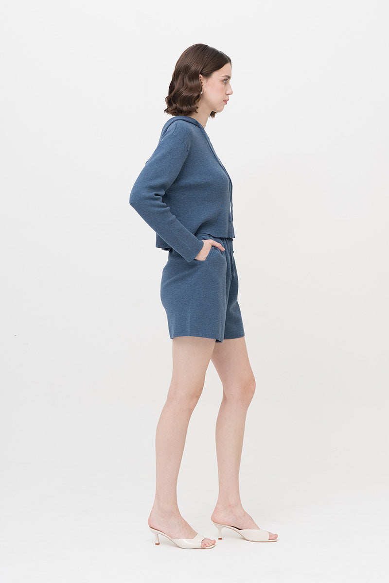 Essential Cotton-Jersey Shorts In Slate Blue