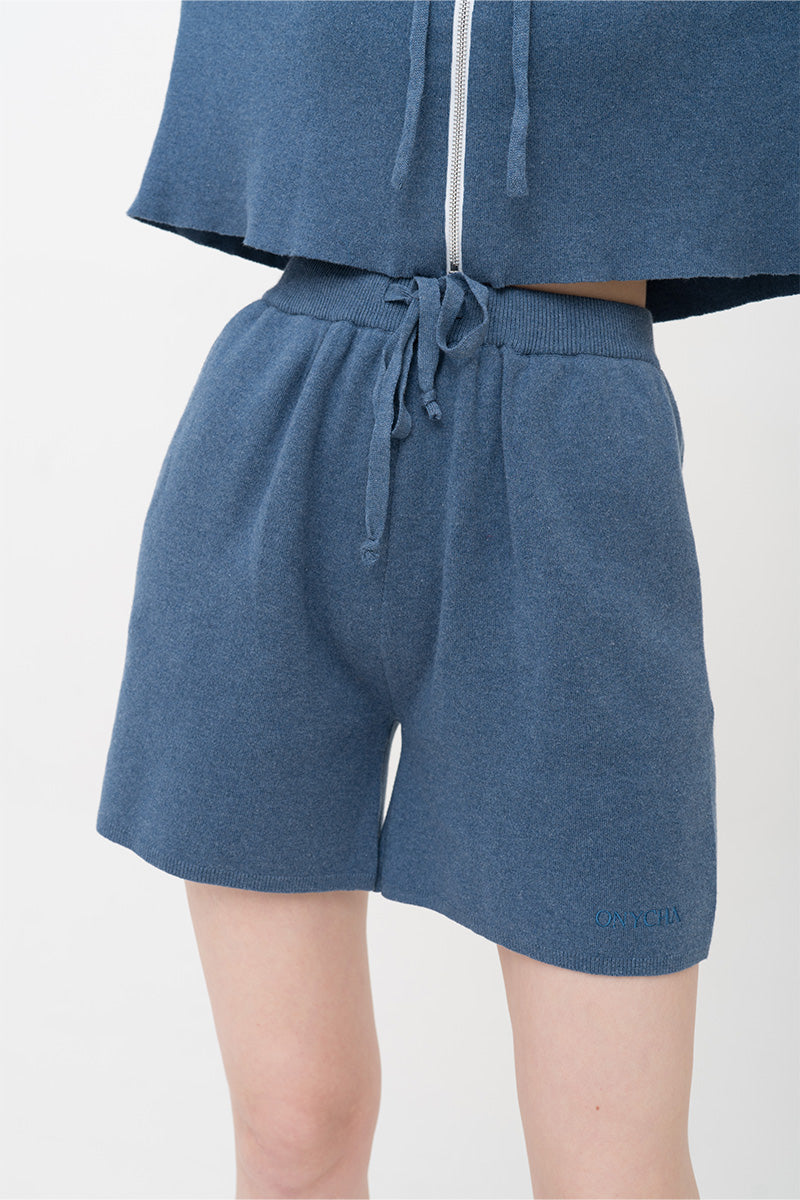 Essential Cotton-Jersey Shorts In Slate Blue