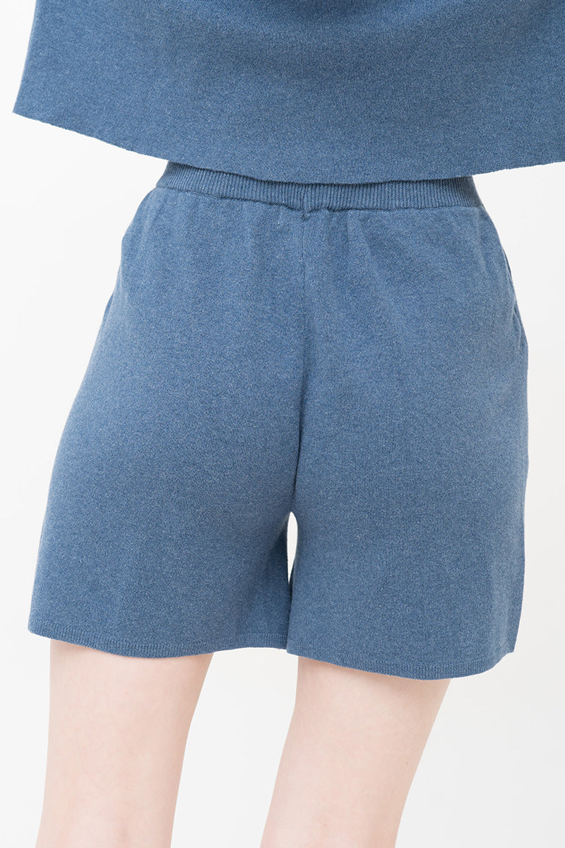 Essential Cotton-Jersey Shorts In Slate Blue