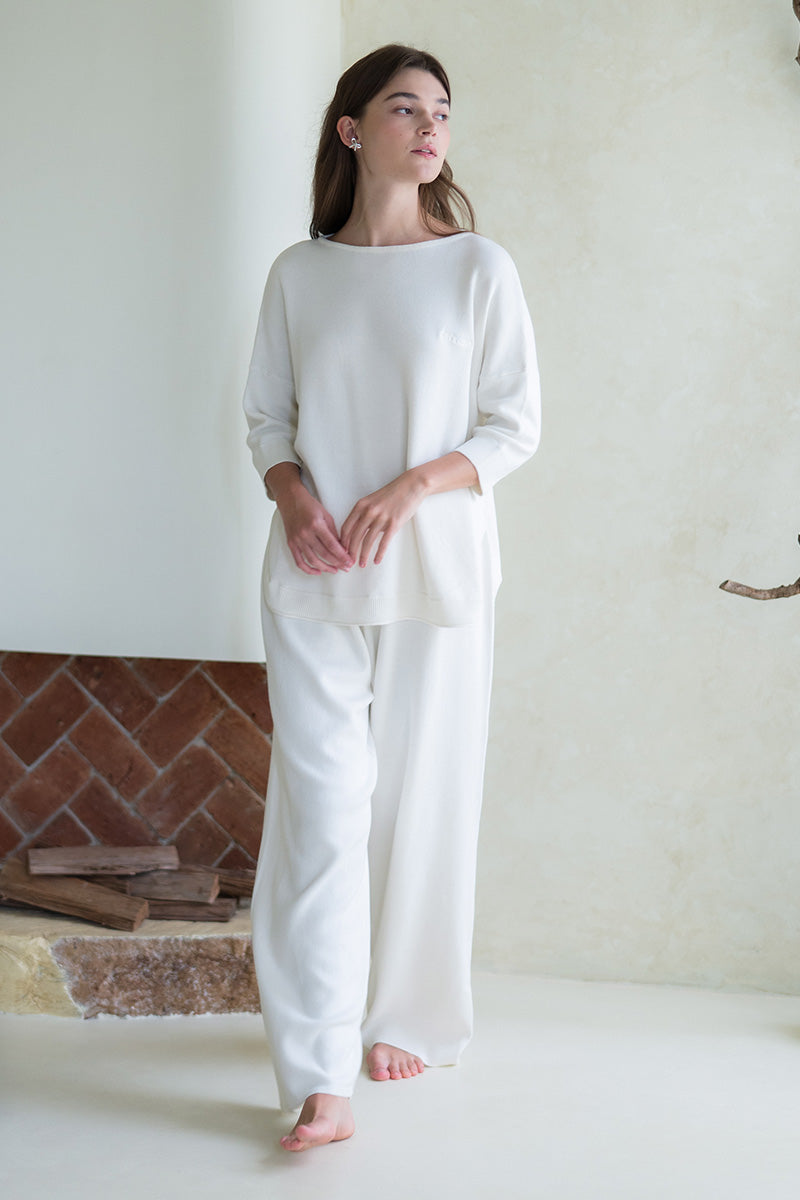 Essential Cotton-Jersey Sweatpants In Ivory