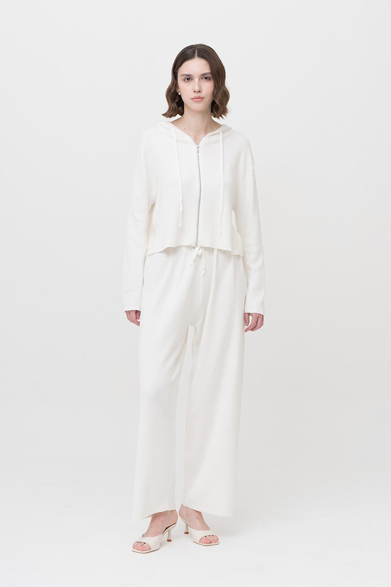 Essential Cotton-Jersey Sweatpants In Ivory