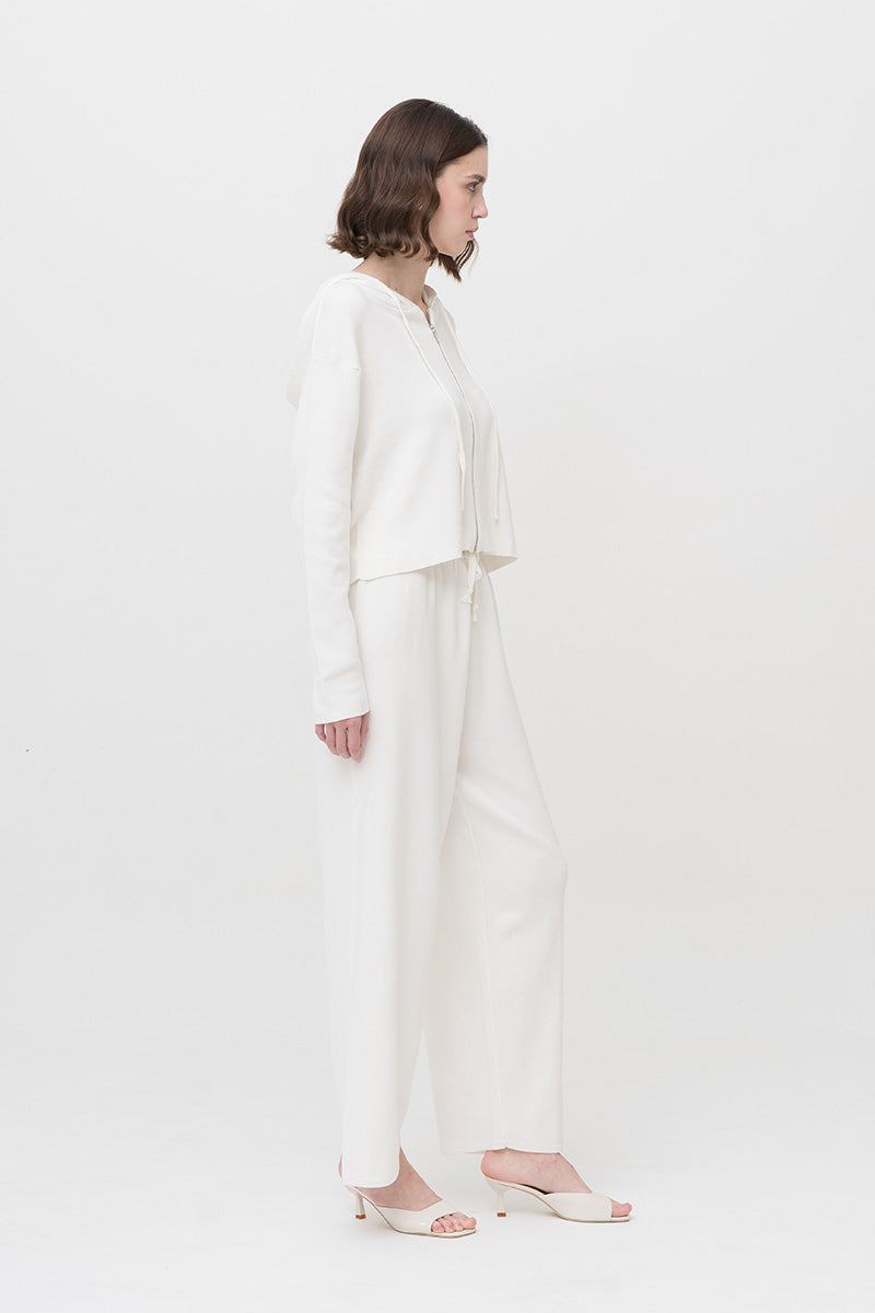 Essential Cotton-Jersey Sweatpants In Ivory