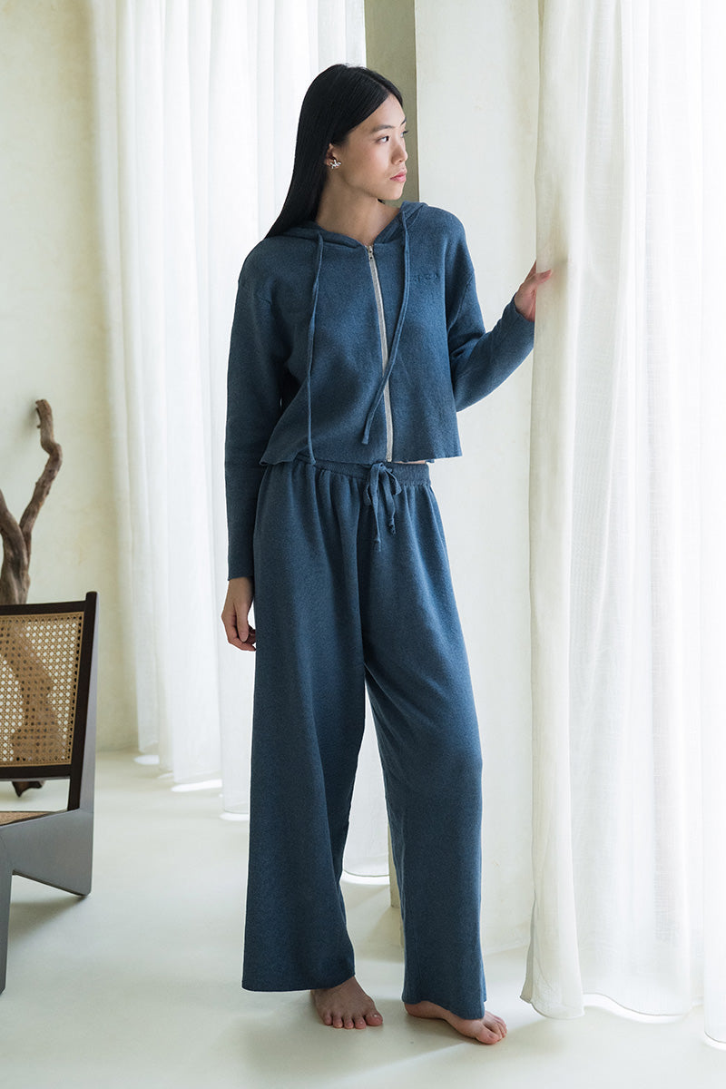 Essential Cotton-Jersey Sweatpants In Slate Blue