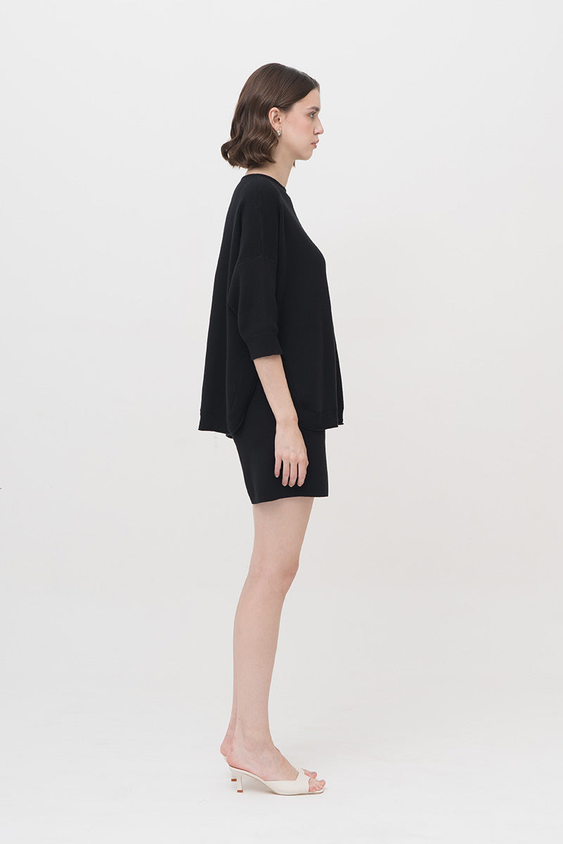 Essential Cotton-Jersey Sweatshirt In Black