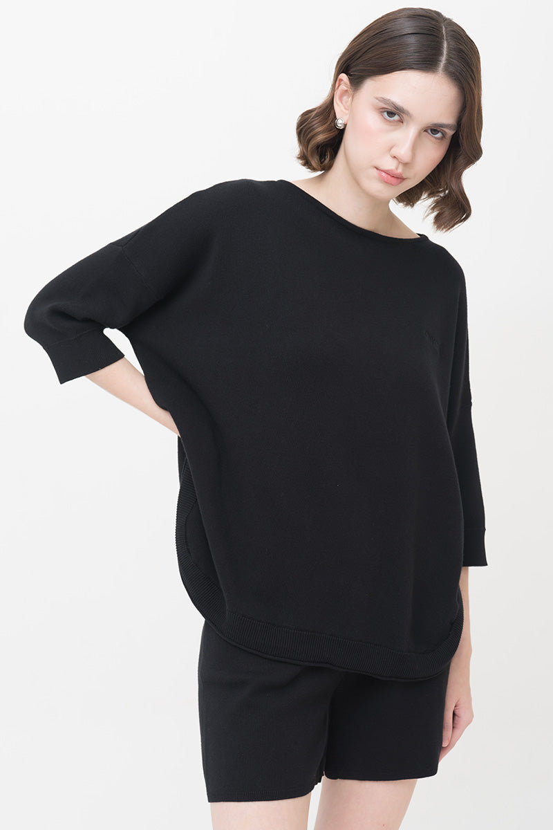 Essential Cotton-Jersey Sweatshirt In Black