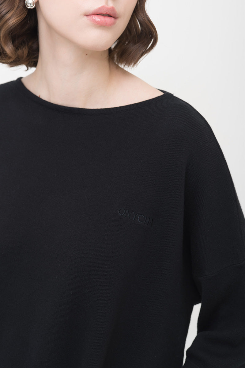 Essential Cotton-Jersey Sweatshirt In Black
