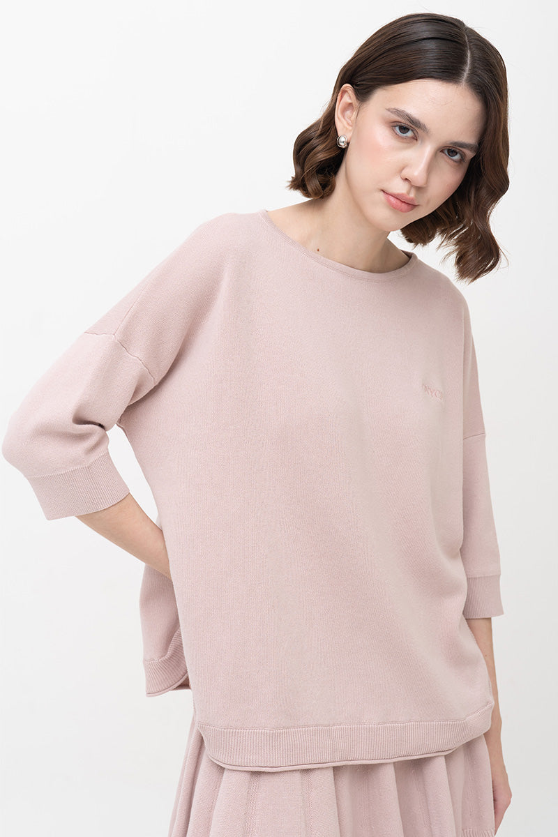 Essential Cotton-Jersey Sweatshirt In Dusty Pink
