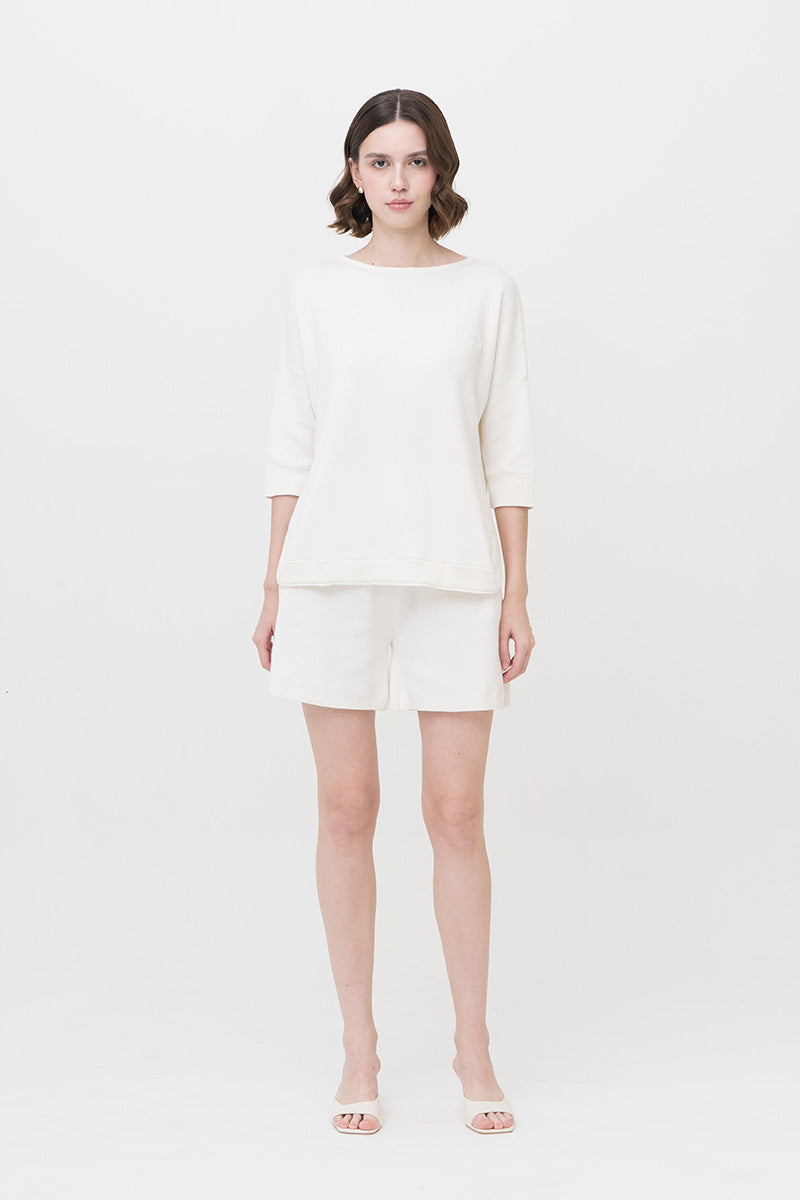 Essential Cotton-Jersey Sweatshirt In Ivory
