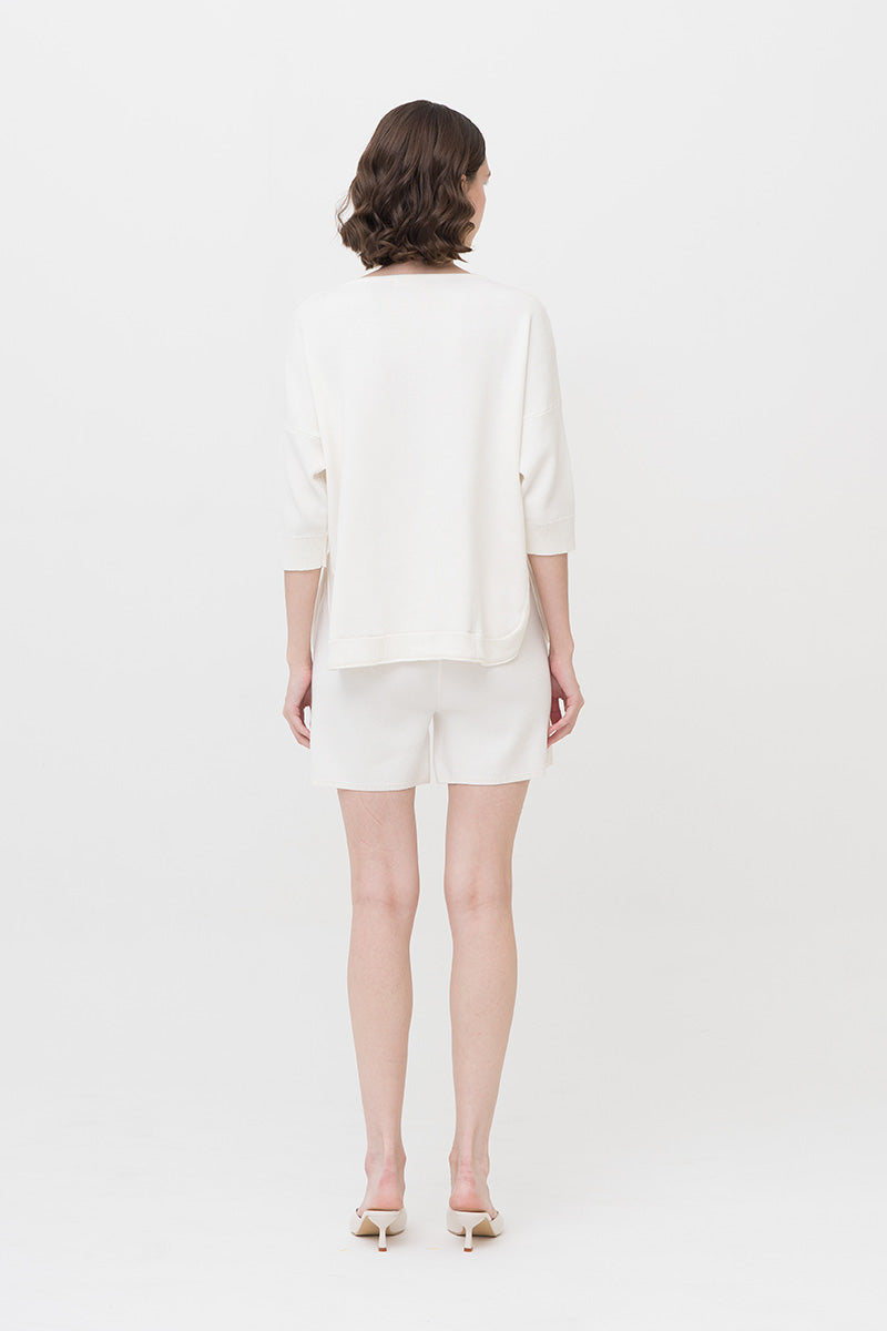 Essential Cotton-Jersey Sweatshirt In Ivory