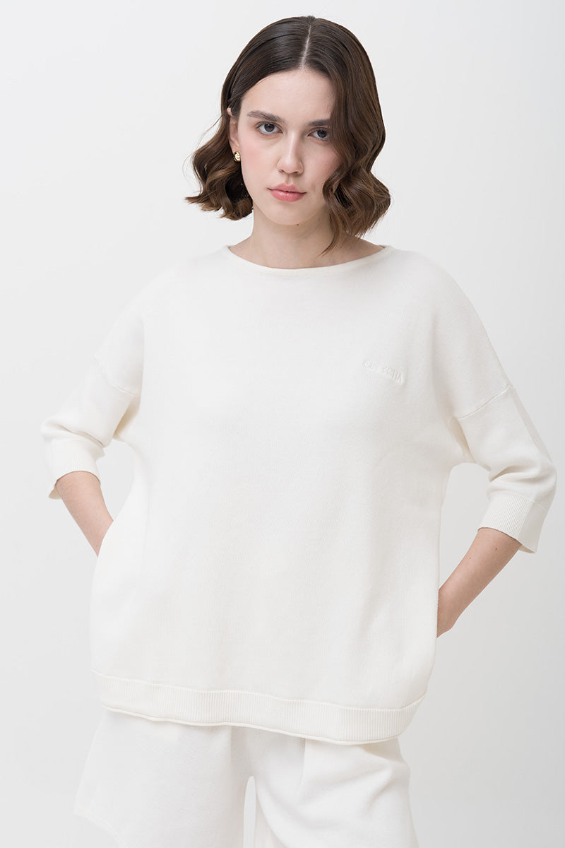 Essential Cotton-Jersey Sweatshirt In Ivory