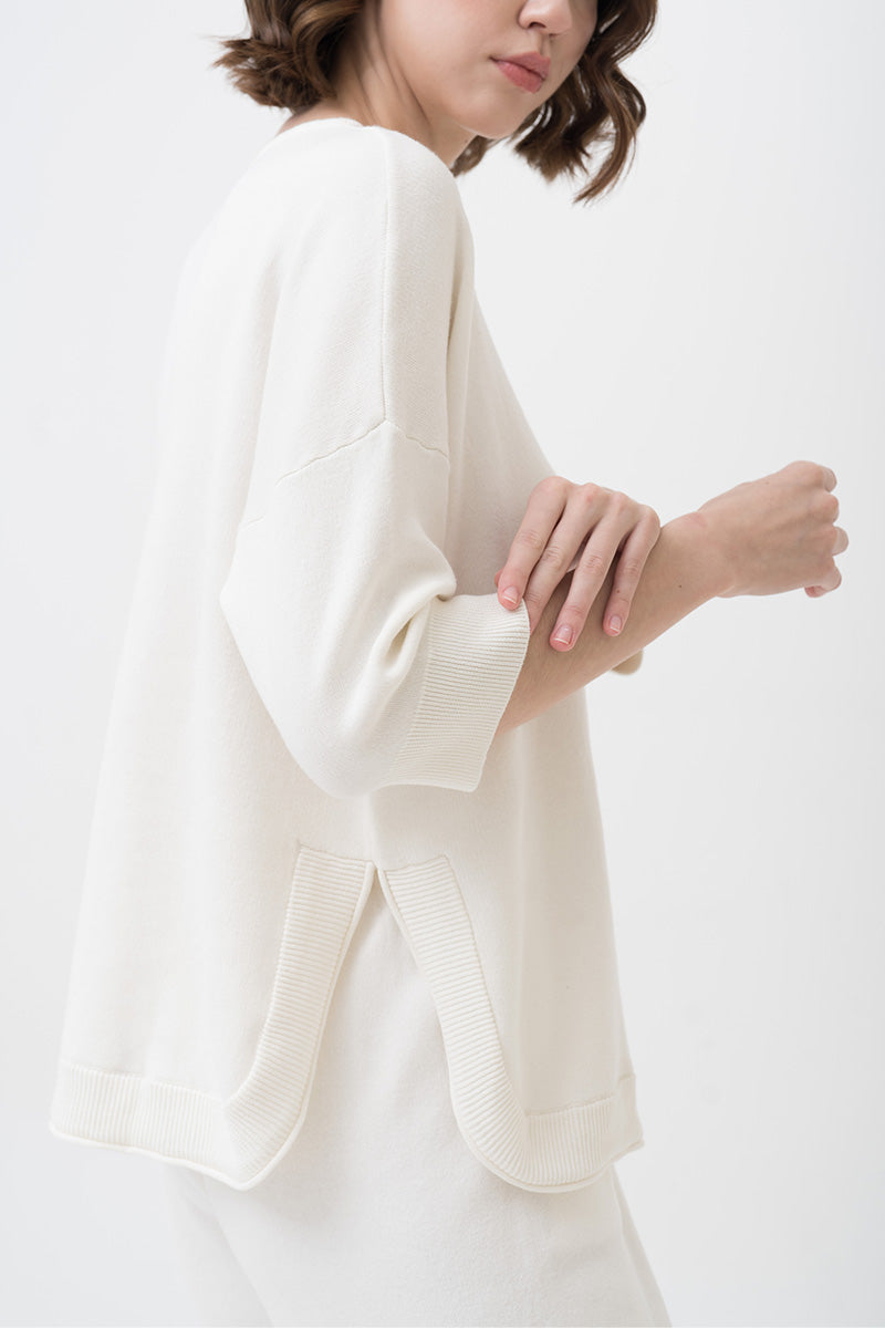 Essential Cotton-Jersey Sweatshirt In Ivory
