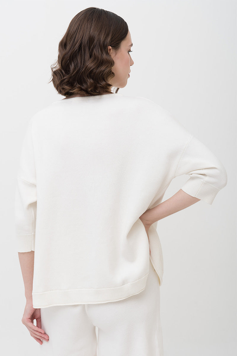 Essential Cotton-Jersey Sweatshirt In Ivory