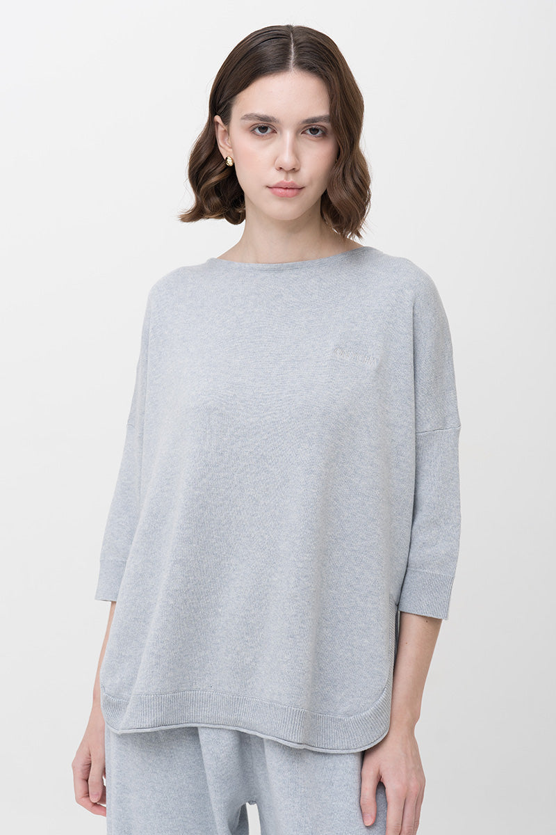 Essential Cotton-Jersey Sweatshirt In Light Grey