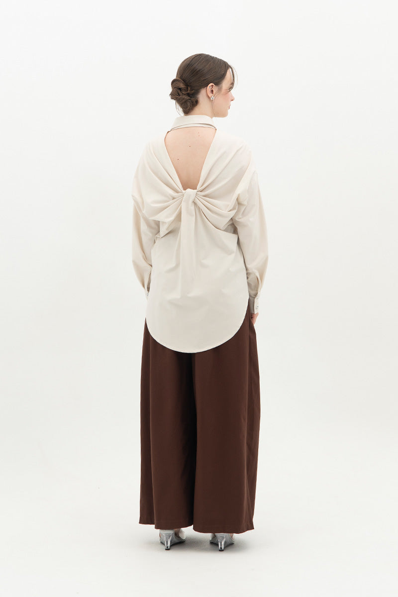 Backless Shirt In Off White