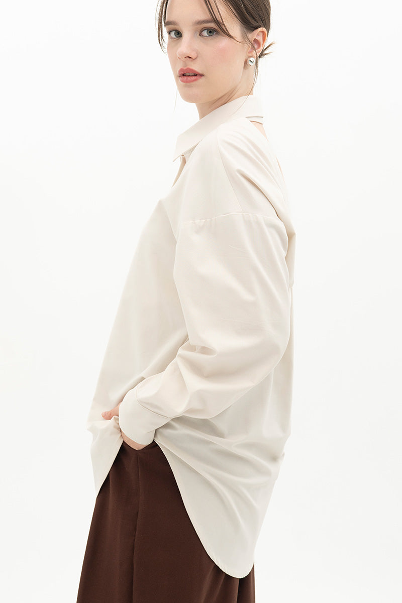 Backless Shirt In Off White