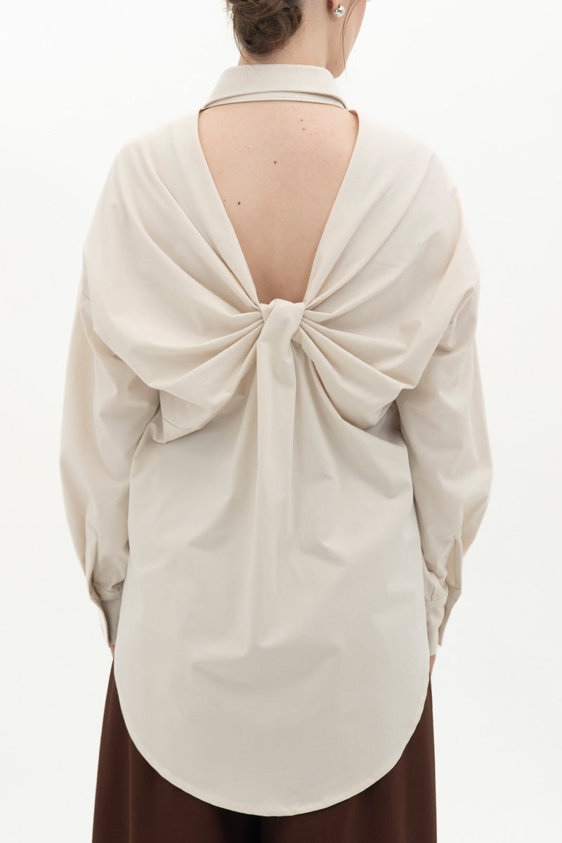 Backless Shirt In Off White