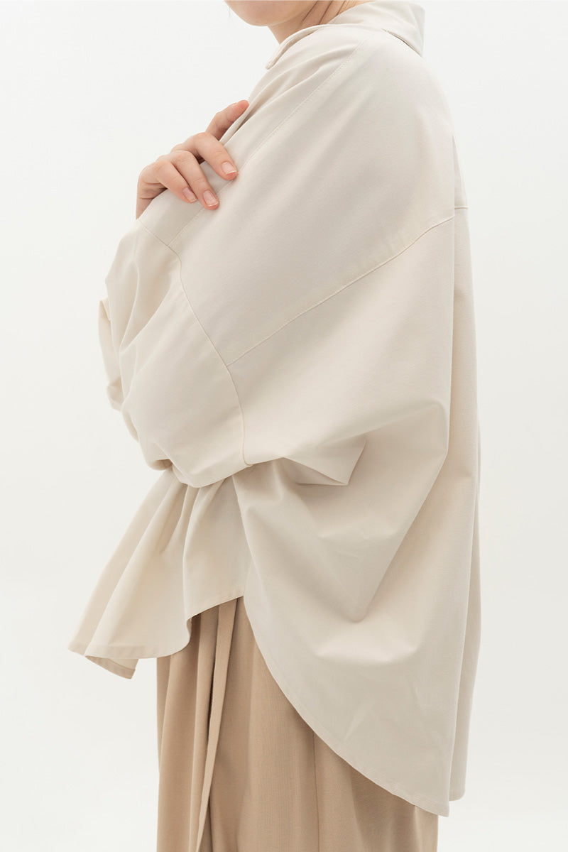 Pleated Shirt In Off White