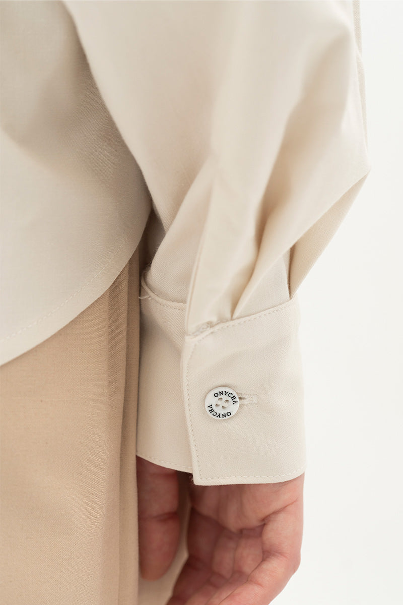 Pleated Shirt In Off White