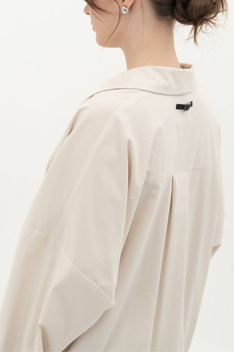 Pleated Shirt In Off White