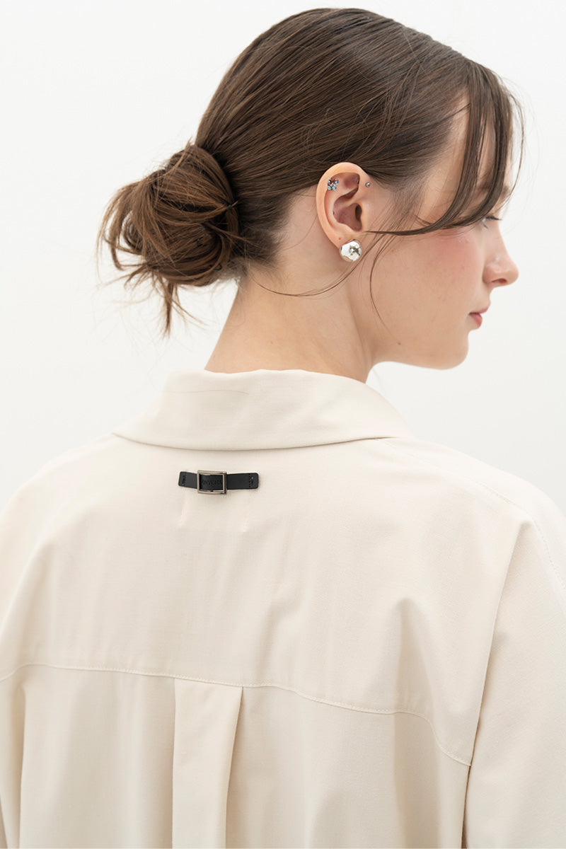Pleated Shirt In Off White