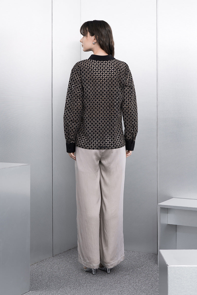 Embroidered Shirt In Black