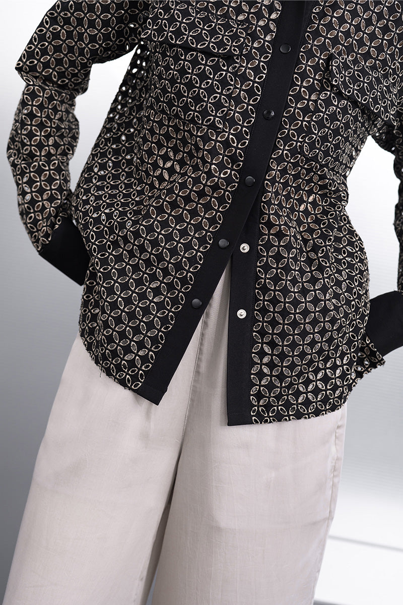 Embroidered Shirt In Black