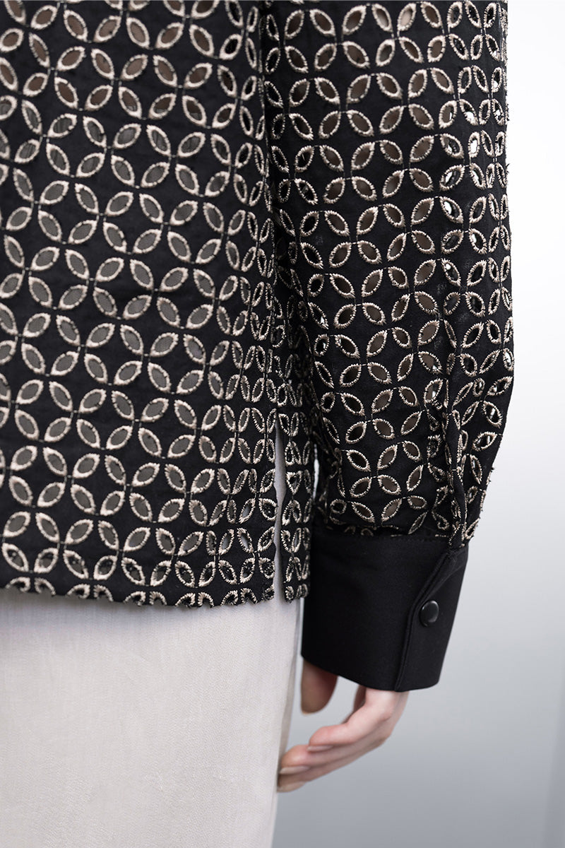 Embroidered Shirt In Black