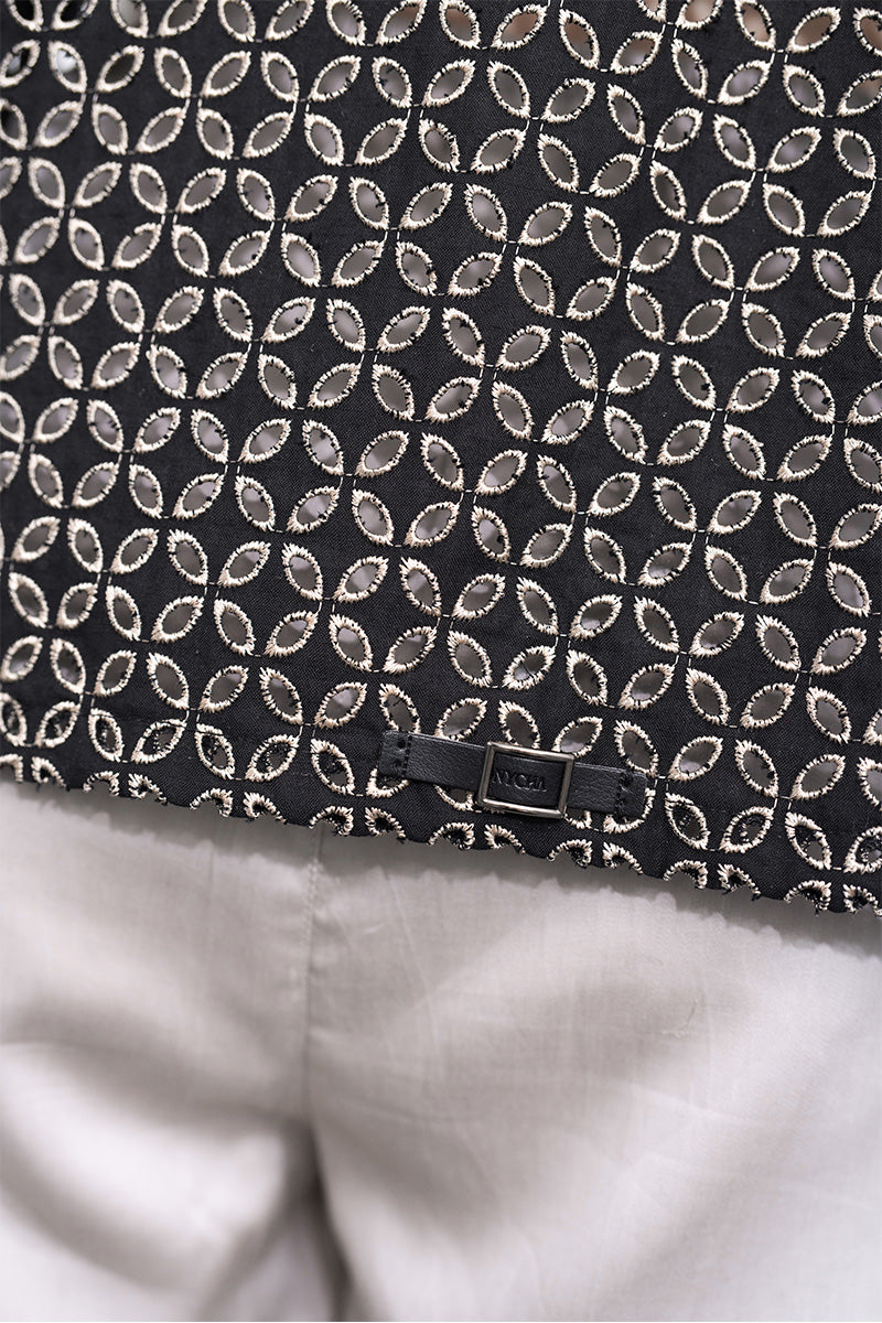 Embroidered Shirt In Black