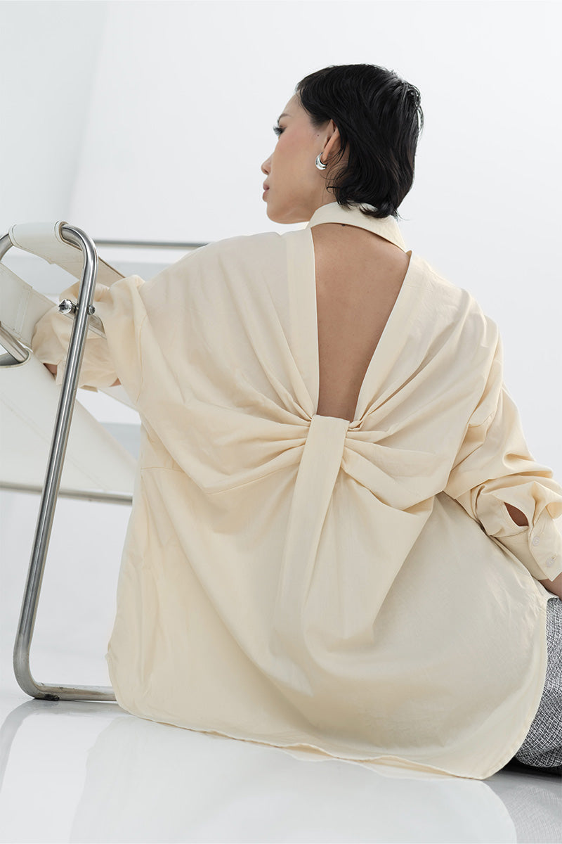 Backless Shirt In Cream
