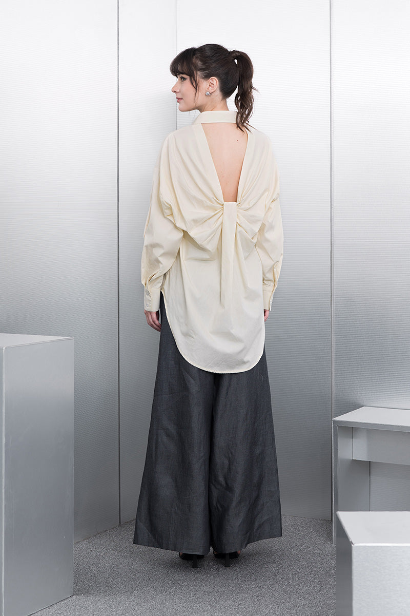 Backless Shirt In Cream