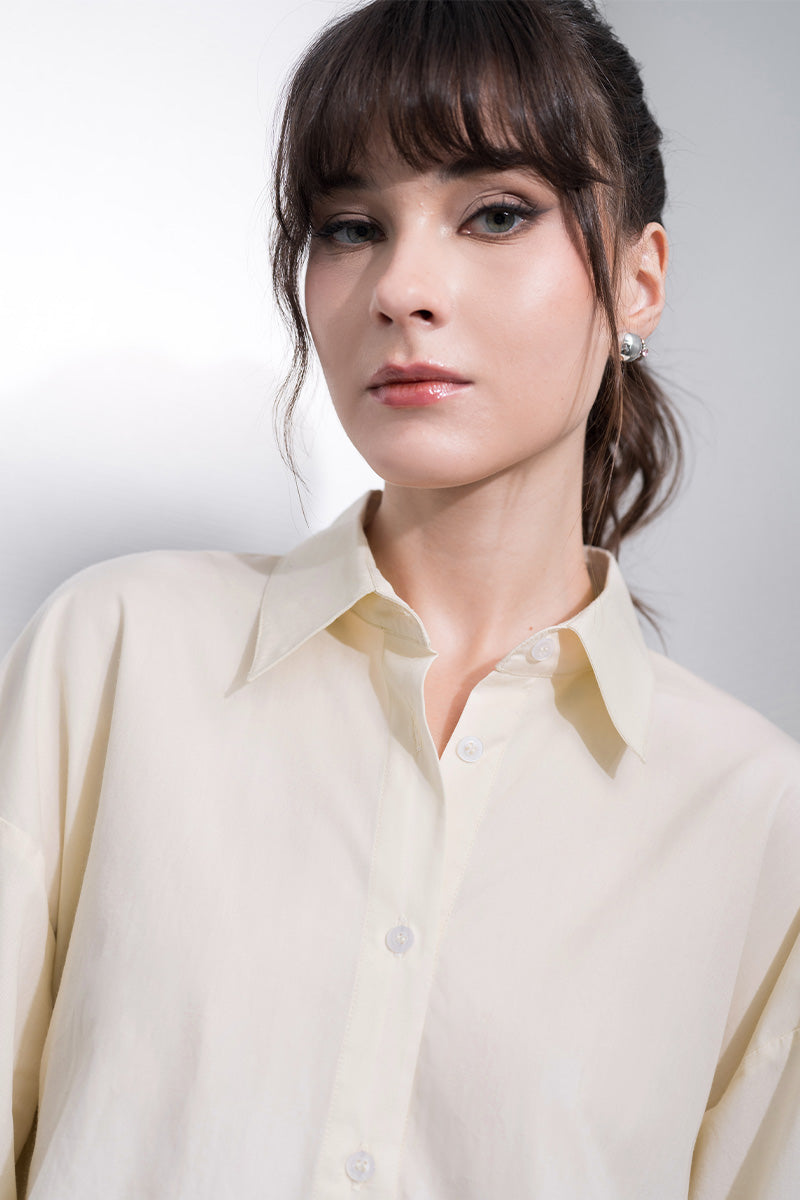 Backless Shirt In Cream