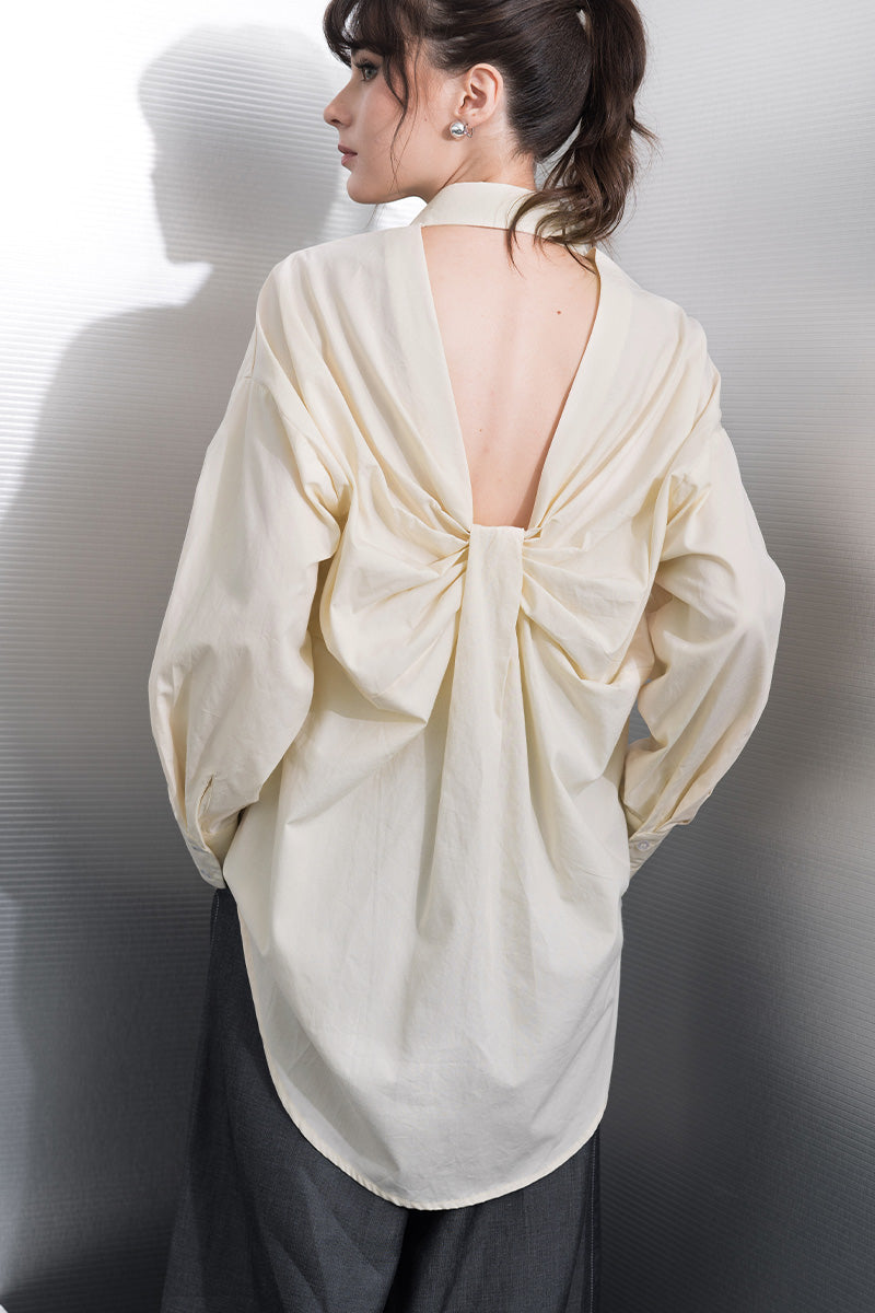 Backless Shirt In Cream
