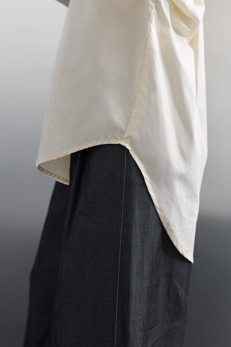 Backless Shirt In Cream